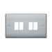 BG GridLite Nexus Metal Polished Chrome 4G Grid Plate MNPC4 – front view