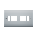 BG GridLite Nexus Metal Polished Chrome 6G Grid Plate MNPC6 – front view