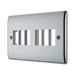 BG GridLite Nexus Metal Polished Chrome 6G Grid Plate MNPC6 – angled view