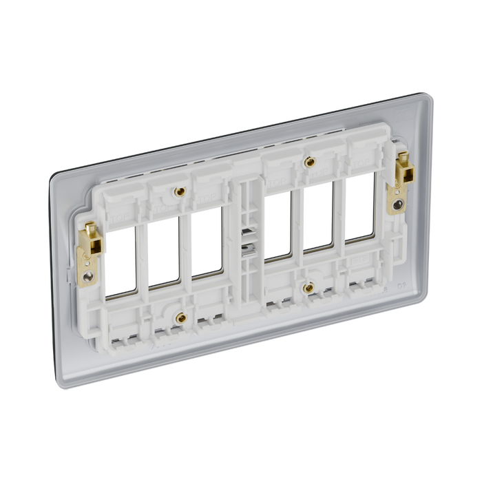 BG GridLite Nexus Metal Polished Chrome 6G Grid Plate MNPC6 – side view