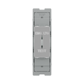BG GridLite Polished Chrome 20A 16AX 2 Way Single Pole Emergency Lighting Test Key Switch Module MPC12EL – front view