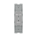 BG GridLite Polished Chrome 20A 16AX 2 Way Single Pole Emergency Lighting Test Key Switch Module MPC12EL – front view