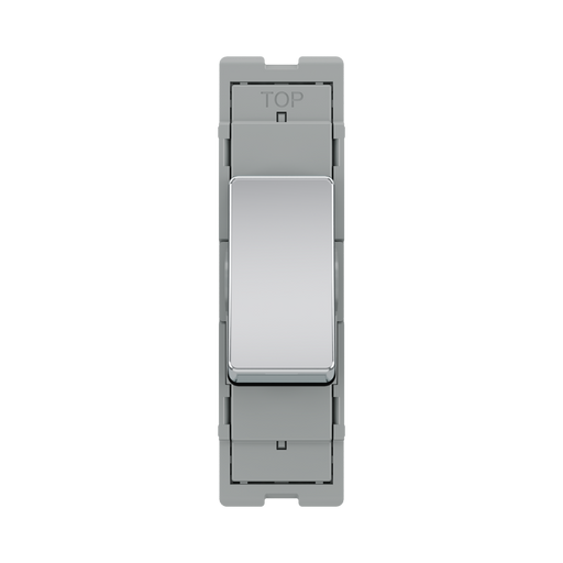 BG GridLite Polished Chrome 20A 16AX Intermediate Switch Module MPC13 – front view