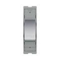 BG GridLite Polished Chrome 20A 2 Way Retractive PRESS Switch Module MPC142PR – front view