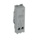 BG GridLite Polished Chrome 20A 1 Way Retractive Bell Symbol Switch Module MPC14BELL – side view