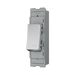 BG GridLite Polished Chrome 20A 1 Way Retractive PRESS Switch Module MPC14PR – angled view