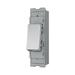 BG GridLite Polished Chrome 20A 1 Way Retractive Switch Module MPC14 – angled view