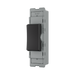 BG GridLite Evolve Gloss Black 20A 2 Way Single Pole Centre-Off Switch Module MPCDB12C – angled view