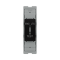 BG GridLite Evolve Gloss Black 20A 16AX 2 Way Single Pole Emergency Lighting Test Key Switch Module MPCDB12EL – front view