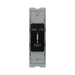 BG GridLite Evolve Gloss Black 20A 16AX 2 Way Single Pole Emergency Lighting Test Key Switch Module MPCDB12EL – front view