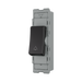 BG GridLite Evolve Gloss Black 20A 2 Way Retractive Bell Symbol Switch Module MPCDB142BELL – angled view