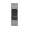 BG GridLite Evolve Gloss Black 20A 2 Way Retractive PRESS Switch Module MPCDB142PR – front view