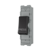 BG GridLite Evolve Gloss Black 20A 2 Way Retractive PRESS Switch Module MPCDB142PR – angled view
