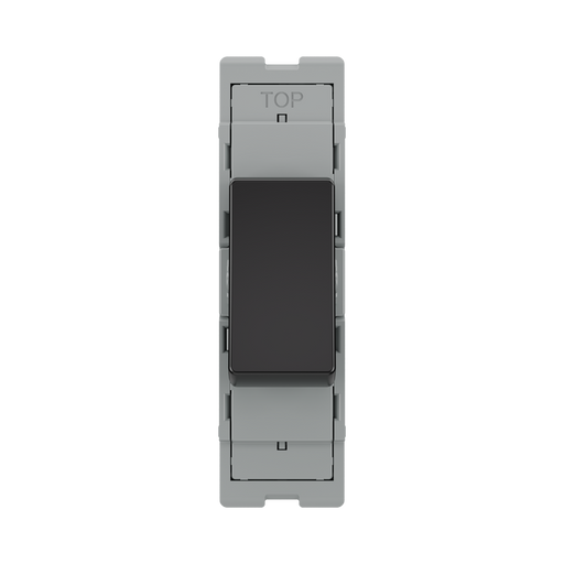 BG GridLite Evolve Gloss Black 20A 2 Way Retractive Switch Module MPCDB142 – front view