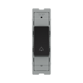 BG GridLite Evolve Gloss Black 20A 1 Way Retractive Bell Symbol Switch Module MPCDB14BELL – front view