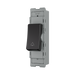 BG GridLite Evolve Gloss Black 20A 1 Way Retractive Bell Symbol Switch Module MPCDB14BELL – angled view