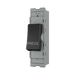 BG GridLite Evolve Gloss Black 20A 1 Way Retractive PRESS Switch Module MPCDB14PR – angled view