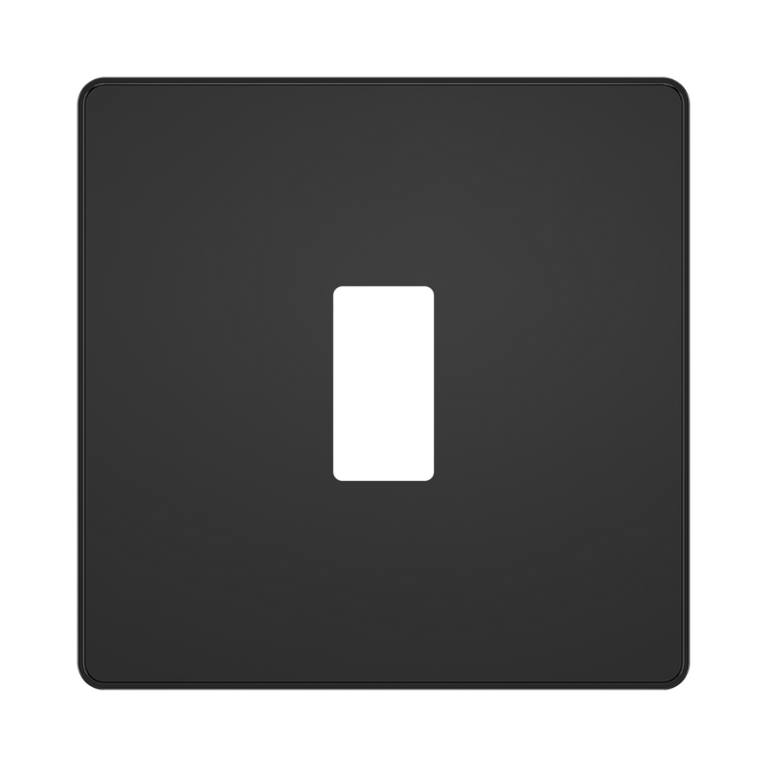 BG GridLite Evolve Black Chrome 1G Grid Plate MPCDBC1B – front view