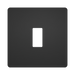 BG GridLite Evolve Black Chrome 1G Grid Plate MPCDBC1B – front view
