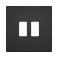 BG GridLite Evolve Black Chrome 2G Grid Plate MPCDBC2B – front view
