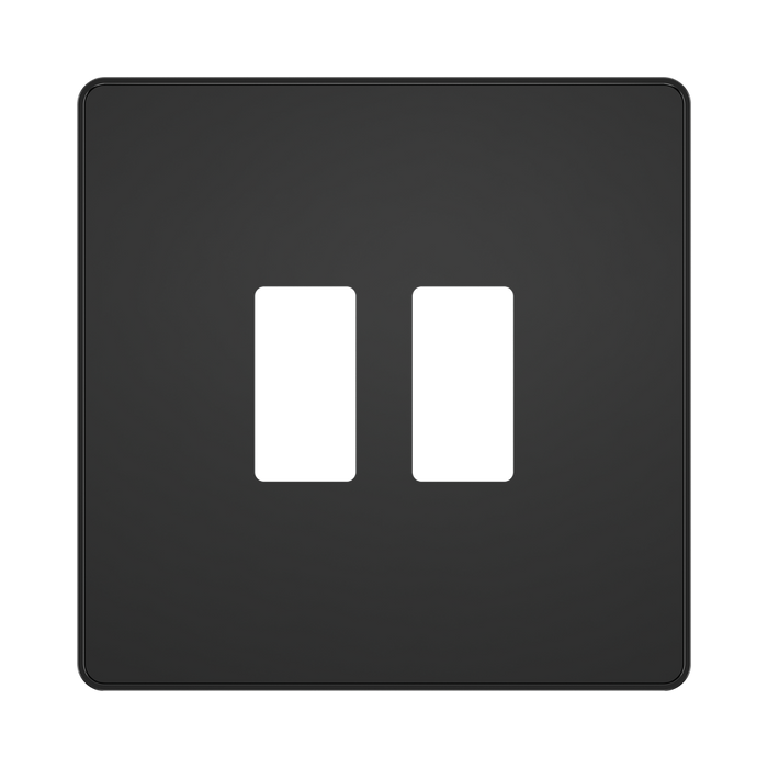 BG GridLite Evolve Black Chrome 2G Grid Plate MPCDBC2B – front view