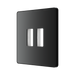 BG GridLite Evolve Black Chrome 2G Grid Plate MPCDBC2B – angled view