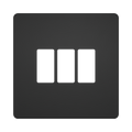 BG GridLite Evolve Black Chrome 3G Grid Plate MPCDBC3B – front view