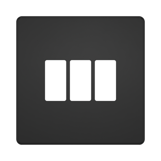 BG GridLite Evolve Black Chrome 3G Grid Plate MPCDBC3B – front view