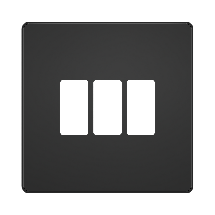 BG GridLite Evolve Black Chrome 3G Grid Plate MPCDBC3B – front view