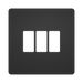BG GridLite Evolve Black Chrome 3G Grid Plate MPCDBC3B – front view