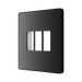 BG GridLite Evolve Black Chrome 3G Grid Plate MPCDBC3B – angled view