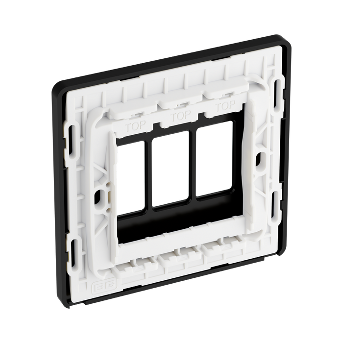BG GridLite Evolve Black Chrome 3G Grid Plate MPCDBC3B – side view