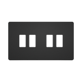 BG GridLite Evolve Black Chrome 4G Grid Plate MPCDBC4B – front view