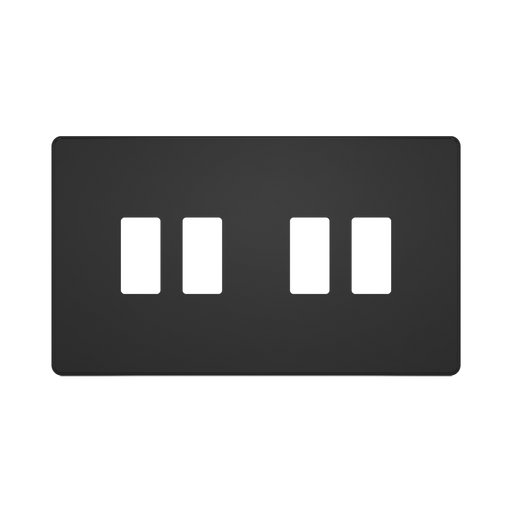 BG GridLite Evolve Black Chrome 4G Grid Plate MPCDBC4B – front view