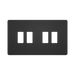 BG GridLite Evolve Black Chrome 4G Grid Plate MPCDBC4B – front view