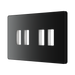 BG GridLite Evolve Black Chrome 4G Grid Plate MPCDBC4B – angled view