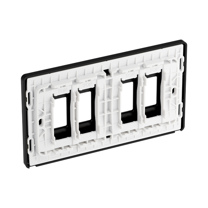 BG GridLite Evolve Black Chrome 4G Grid Plate MPCDBC4B – side view