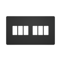 BG GridLite Evolve Black Chrome 6G Grid Plate MPCDBC6B – front view
