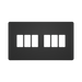 BG GridLite Evolve Black Chrome 6G Grid Plate MPCDBC6B – front view