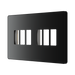BG GridLite Evolve Black Chrome 6G Grid Plate MPCDBC6B – angled view