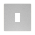 BG GridLite Evolve Brushed Steel 1G Grid Plate MPCDBS1W – front view