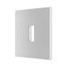 BG GridLite Evolve Brushed Steel 1G Grid Plate MPCDBS1W – angled view