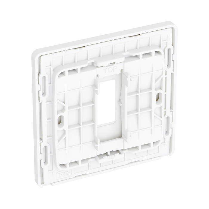 BG GridLite Evolve Brushed Steel 1G Grid Plate MPCDBS1W – side view