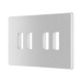 BG GridLite Evolve Brushed Steel 4G Grid Plate MPCDBS4W – angled view