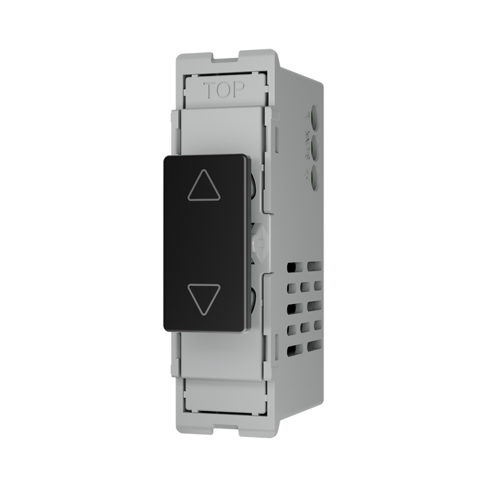 BG GridLite Evolve Gloss Black Touch LED Dimmer Secondary Module MPCDBTDS – angled view