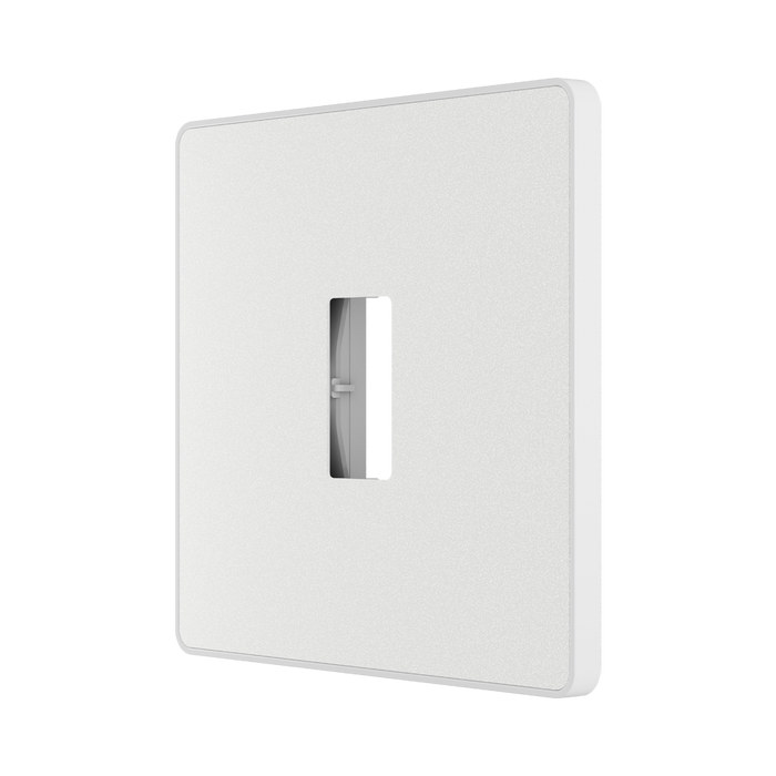 BG GridLite Evolve Pearlescent White 1G Grid Plate MPCDCL1W – angled view