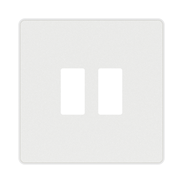 BG GridLite Evolve Pearlescent White 2G Grid Plate MPCDCL2W – front view
