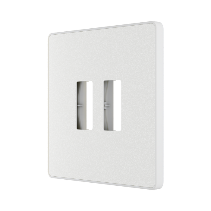 BG GridLite Evolve Pearlescent White 2G Grid Plate MPCDCL2W – angled view