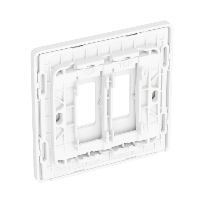 BG GridLite Evolve Pearlescent White 2G Grid Plate MPCDCL2W – side view