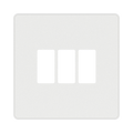 BG GridLite Evolve Pearlescent White 3G Grid Plate MPCDCL3W – front view